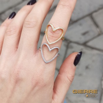 SJAN010 Bague fine grand coeur SJAN010 Bague fine grand coeur